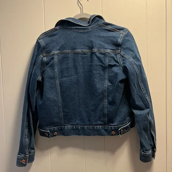 J.Crew dark wash cropped jean jacket small - Picture 2 of 6